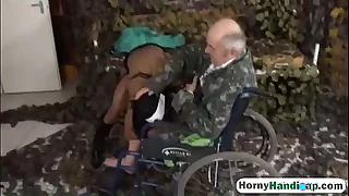 Young nurse sucks old guy's dick added to gets will not hear of pussy satisfiedhi-1